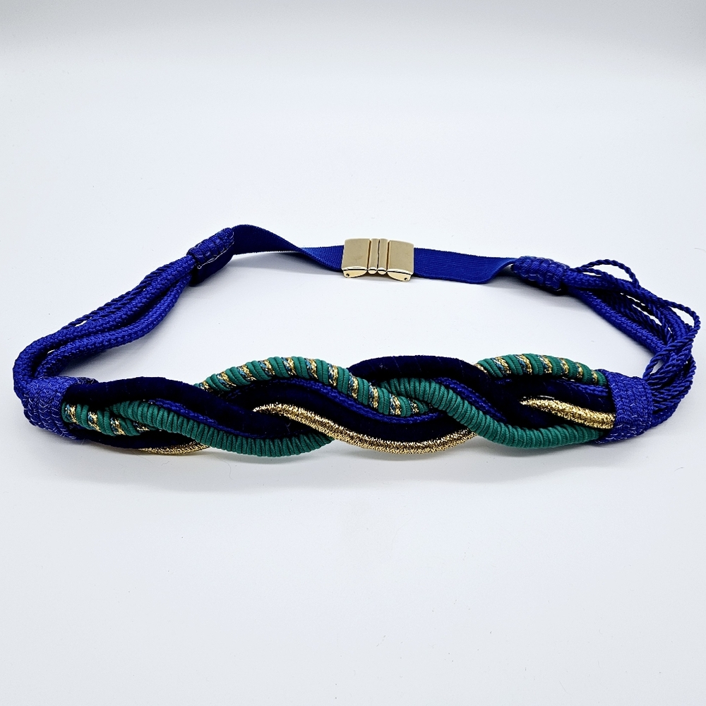 GUTOS | vintage West Germany stretch woven cord accent statement belt